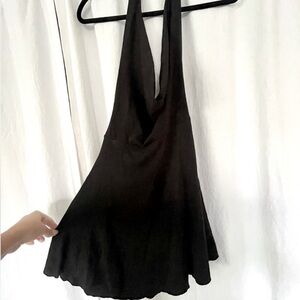 WEWOREWHAT cow scoop neck lack dress